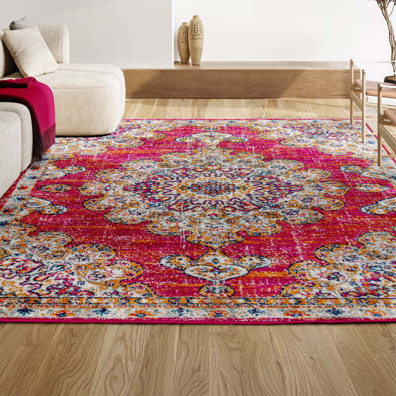 Leann bohemian Flair Boho Vintage Medallion Area Rug