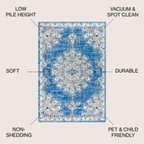Leann bohemian Flair Boho Vintage Medallion Area Rug