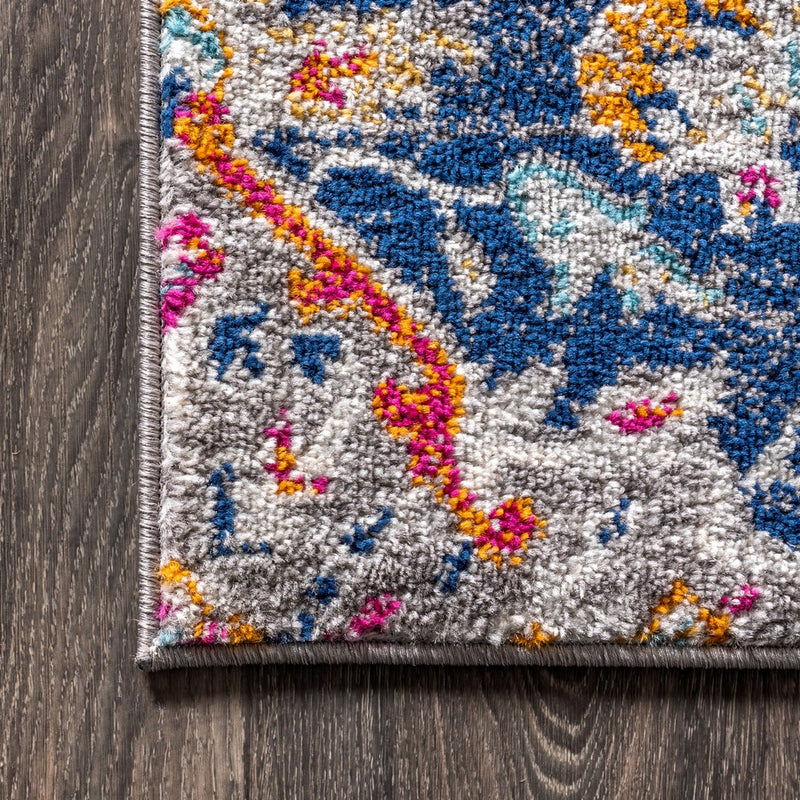Bright bohemian Flair Boho Vintage Medallion Area Rug