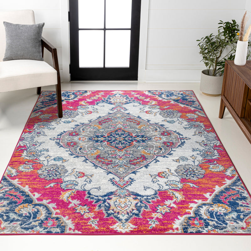 Bright bohemian Flair Boho Vintage Medallion Area Rug