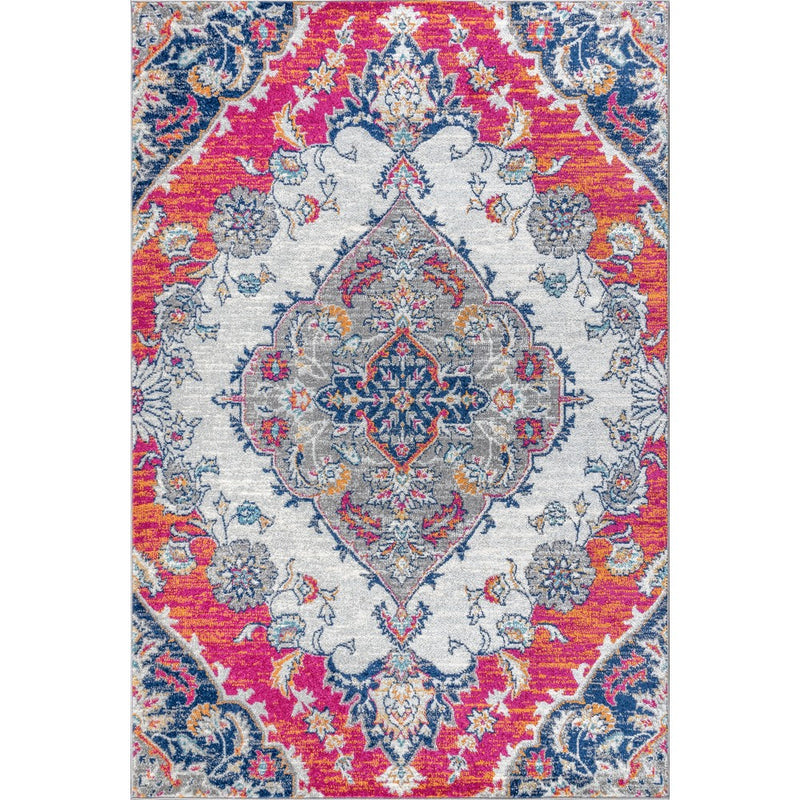 Bright bohemian Flair Boho Vintage Medallion Area Rug