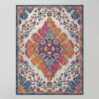 Bohemian Flair Boho Vintage Medallion Area Rug Blue/Multi / Rectangle / 3' X 5' – 5