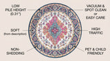 Bohemian Flair Boho Vintage Medallion Area Rug Blue/Multi / Round / 3' Round – ICONS