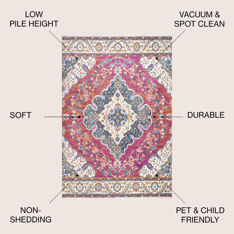 Bohemian Flair Boho Vintage Medallion Area Rug