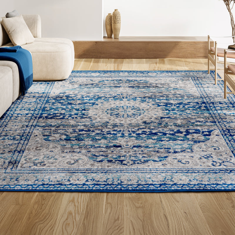 Scala Ornate Bohemian Medallion Area Rug