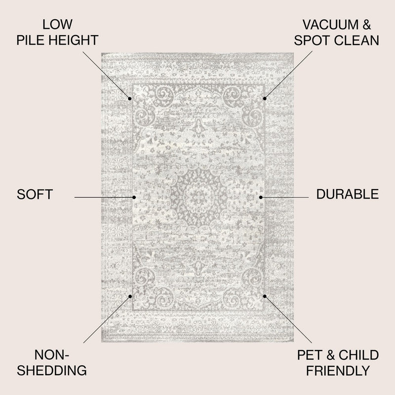 Scala Ornate Bohemian Medallion Area Rug