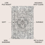 Denia Ornate Geometric Medallion Area Rug
