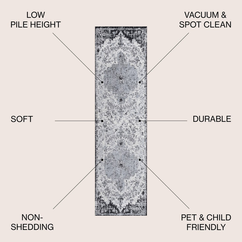 Anaise Ornate Boho Medallion Area Rug