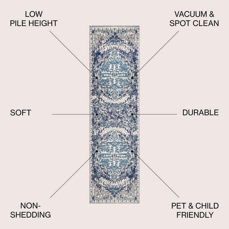 Anaise Ornate Boho Medallion Area Rug