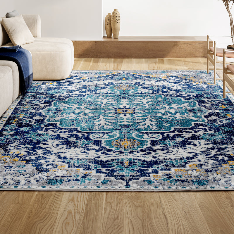 Anaise Ornate Boho Medallion Area Rug