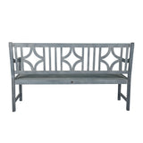 Sloane Ogee Diamond-Back 600-Lbs Support Acacia Wood Outdoor Garden Patio Bench - JONATHAN Y