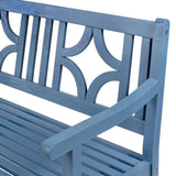 Sloane Ogee Diamond-Back 600-Lbs Support Acacia Wood Outdoor Garden Patio Bench