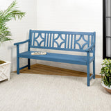 Sloane Ogee Diamond-Back 600-Lbs Support Acacia Wood Outdoor Garden Patio Bench