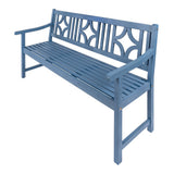 Sloane Ogee Diamond-Back 600-Lbs Support Acacia Wood Outdoor Garden Patio Bench