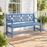 Sloane Ogee Diamond-Back 600-Lbs Support Acacia Wood Outdoor Garden Patio Bench