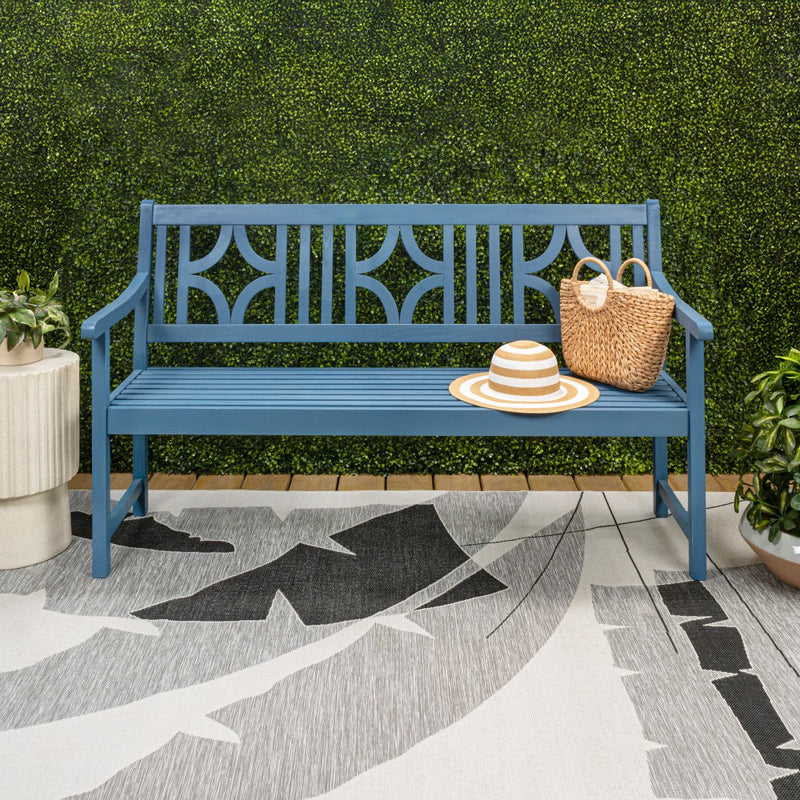 Sloane Ogee Diamond-Back 600-Lbs Support Acacia Wood Outdoor Garden Patio Bench