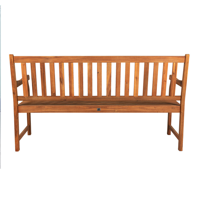 Laurel Slat-Back 600-Lbs Support Acacia Wood Outdoor Garden Patio Bench