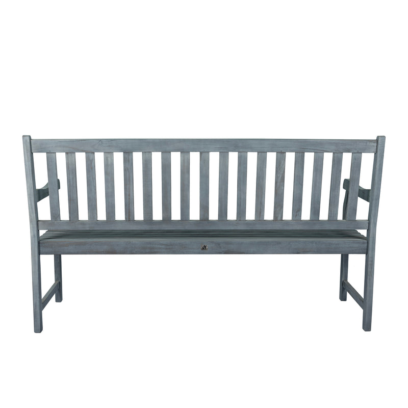 Laurel Slat-Back 600-Lbs Support Acacia Wood Outdoor Garden Patio Bench