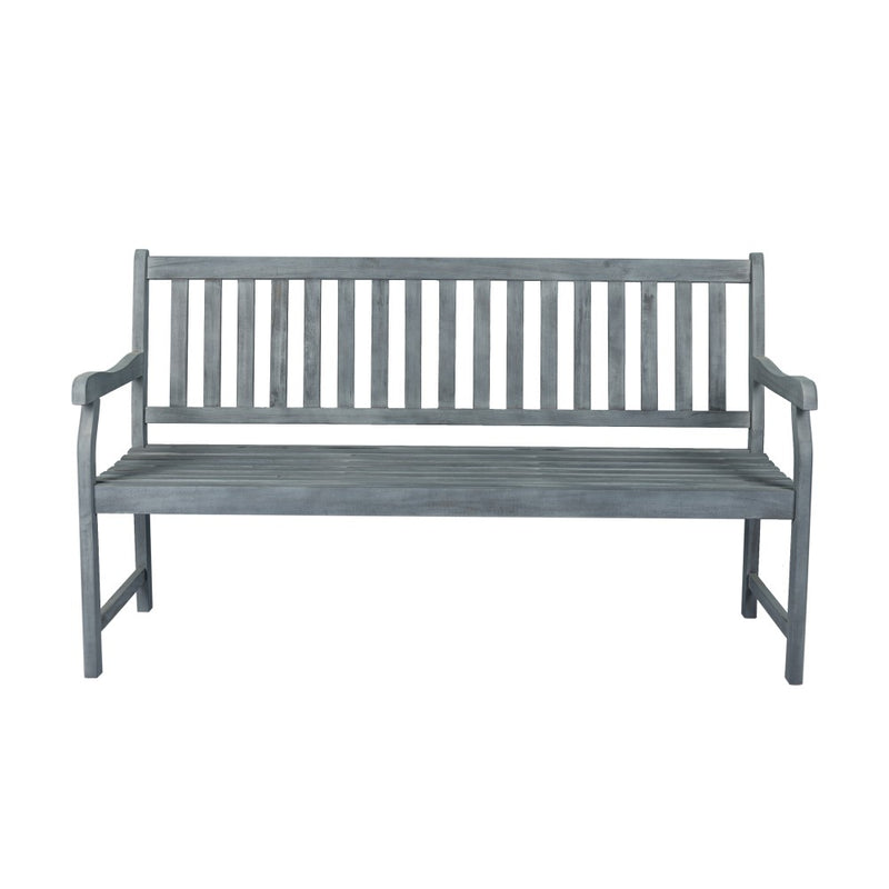Laurel Slat-Back 600-Lbs Support Acacia Wood Outdoor Garden Patio Bench