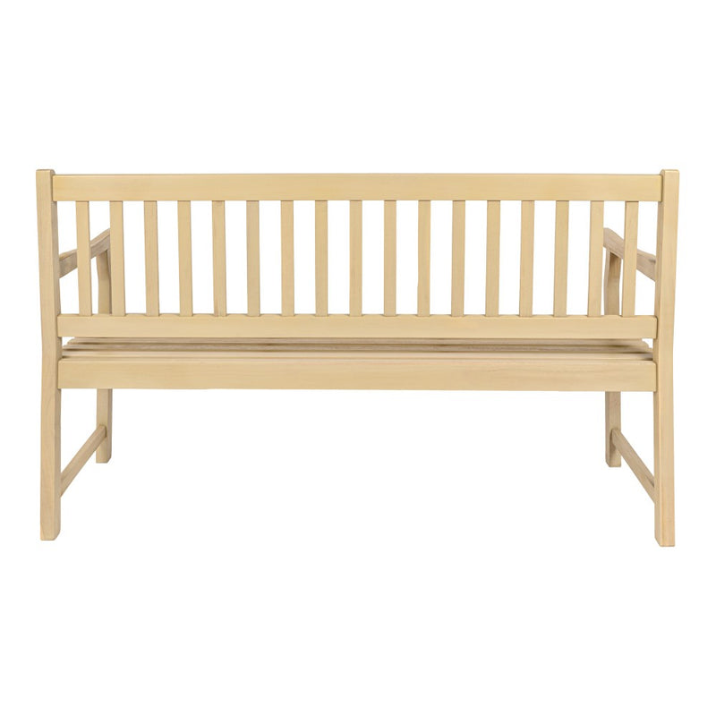 Laurel Slat-Back 600-Lbs Support Acacia Wood Outdoor Garden Patio Bench