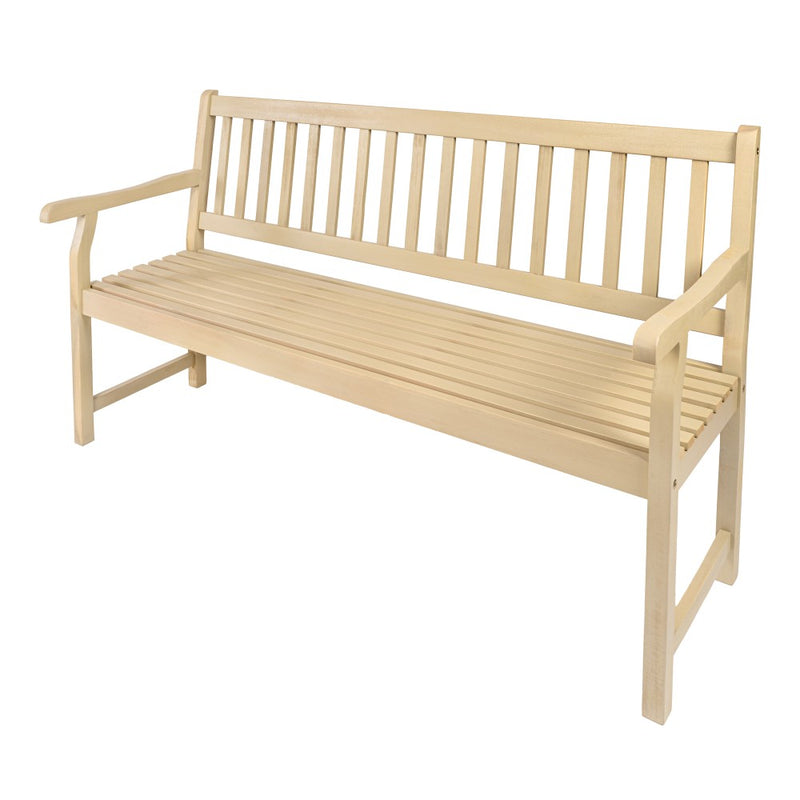 Laurel Slat-Back 600-Lbs Support Acacia Wood Outdoor Garden Patio Bench