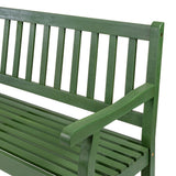 Laurel Slat-Back 600-Lbs Support Acacia Wood Outdoor Garden Patio Bench