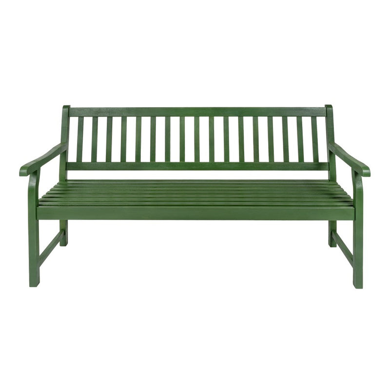 Laurel Slat-Back 600-Lbs Support Acacia Wood Outdoor Garden Patio Bench