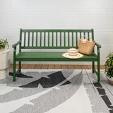Laurel Slat-Back 600-Lbs Support Acacia Wood Outdoor Garden Patio Bench
