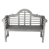 Lutyens Arched 600-Lbs Support Acacia Wood Outdoor Garden Patio Bench - JONATHAN Y