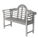 Lutyens Arched 600-Lbs Support Acacia Wood Outdoor Garden Patio Bench - JONATHAN Y