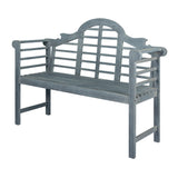 Lutyens Arched 600-Lbs Support Acacia Wood Outdoor Garden Patio Bench - JONATHAN Y