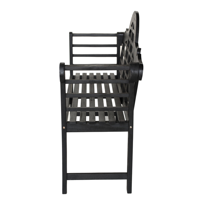 Lutyens Arched 600-Lbs Support Acacia Wood Outdoor Garden Patio Bench - JONATHAN Y