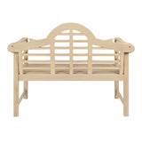Lutyens Arched 600-Lbs Support Acacia Wood Outdoor Garden Patio Bench
