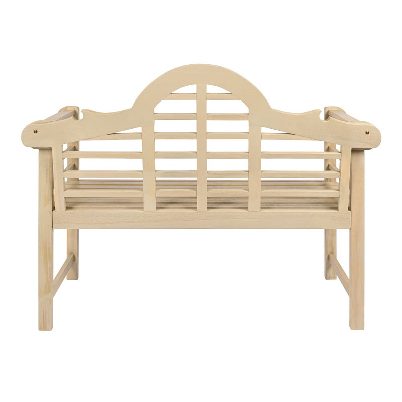 Lutyens Arched 600-Lbs Support Acacia Wood Outdoor Garden Patio Bench