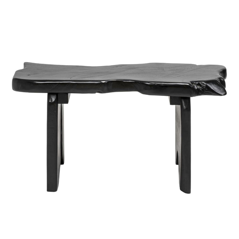 Stumpy 35.4" Handcrafted Rustic Minimalist Live Edge Solid Teak Wood Entryway Bench