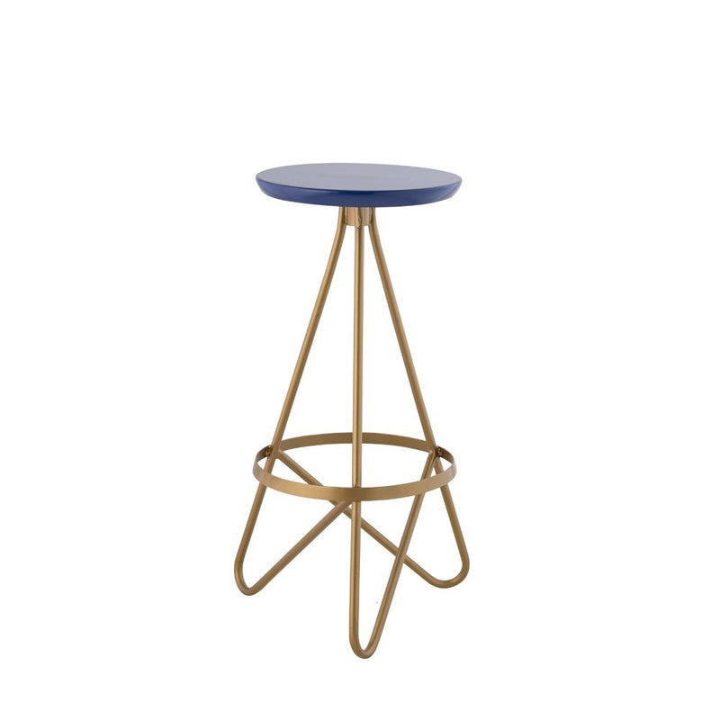 Spiroa 30" Modern Industrial Metal Backless Circular Bar Stool - JONATHAN Y