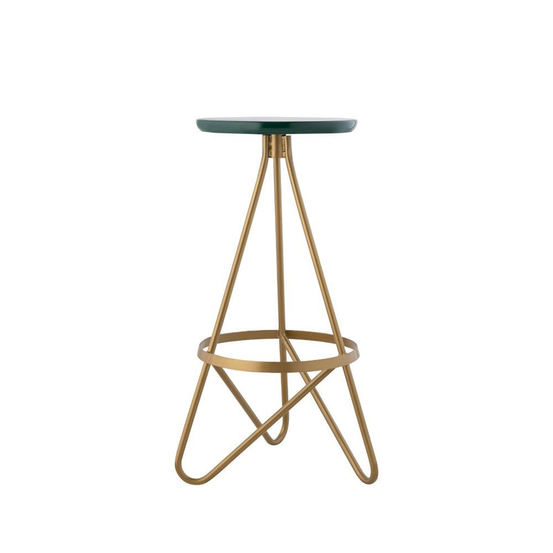 Spiroa 30" Modern Industrial Metal Backless Circular Bar Stool - JONATHAN Y