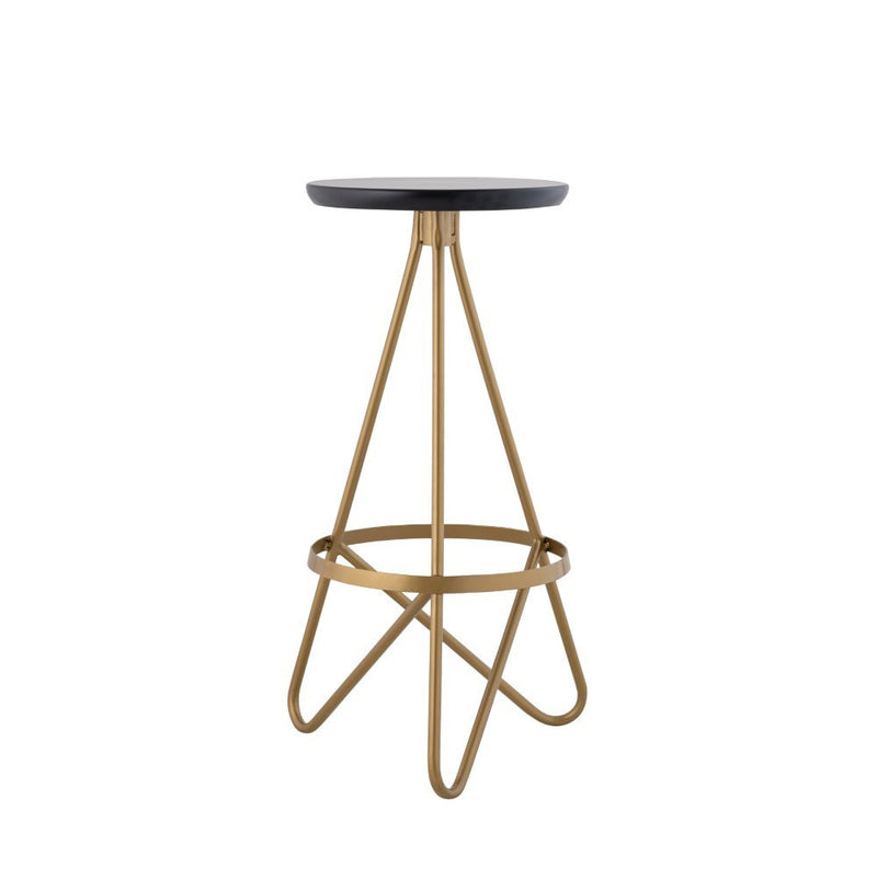 Spiroa 30" Modern Industrial Metal Backless Circular Bar Stool - JONATHAN Y