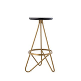 Spiroa 30" Modern Industrial Metal Backless Circular Bar Stool