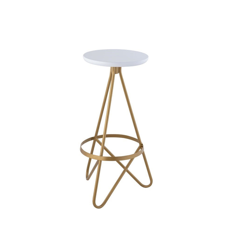 Spiroa 30" Modern Industrial Metal Backless Circular Bar Stool