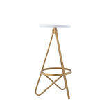 Spiroa 30" Modern Industrial Metal Backless Circular Bar Stool