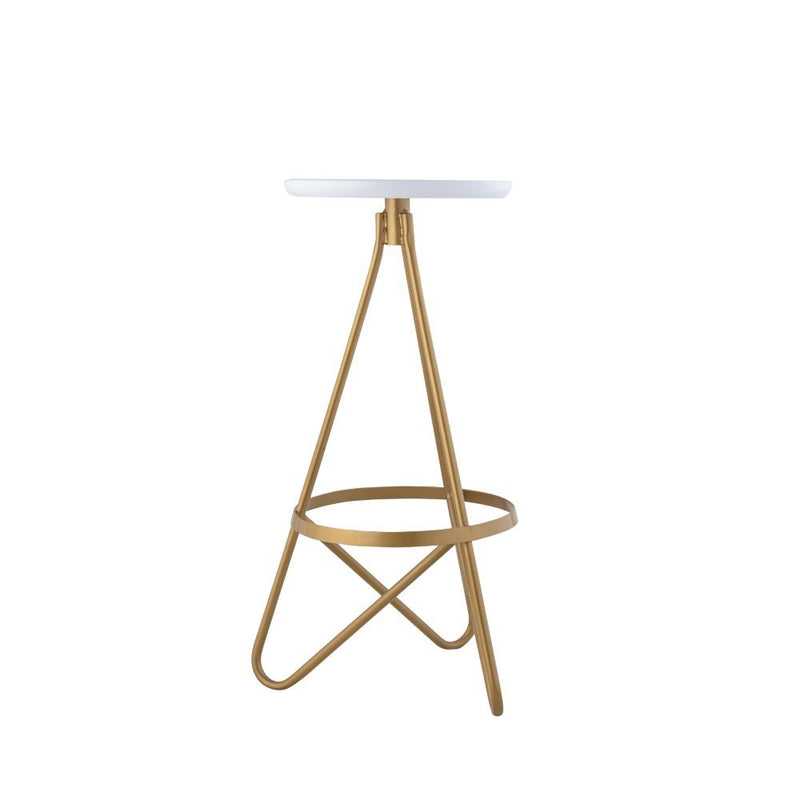 Spiroa 30" Modern Industrial Metal Backless Circular Bar Stool