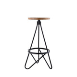Spiroa 30" Modern Industrial Metal Backless Circular Bar Stool