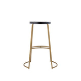 Hula 28.75" Modern Designer Iron Curved Backless Bar Stool - JONATHAN Y