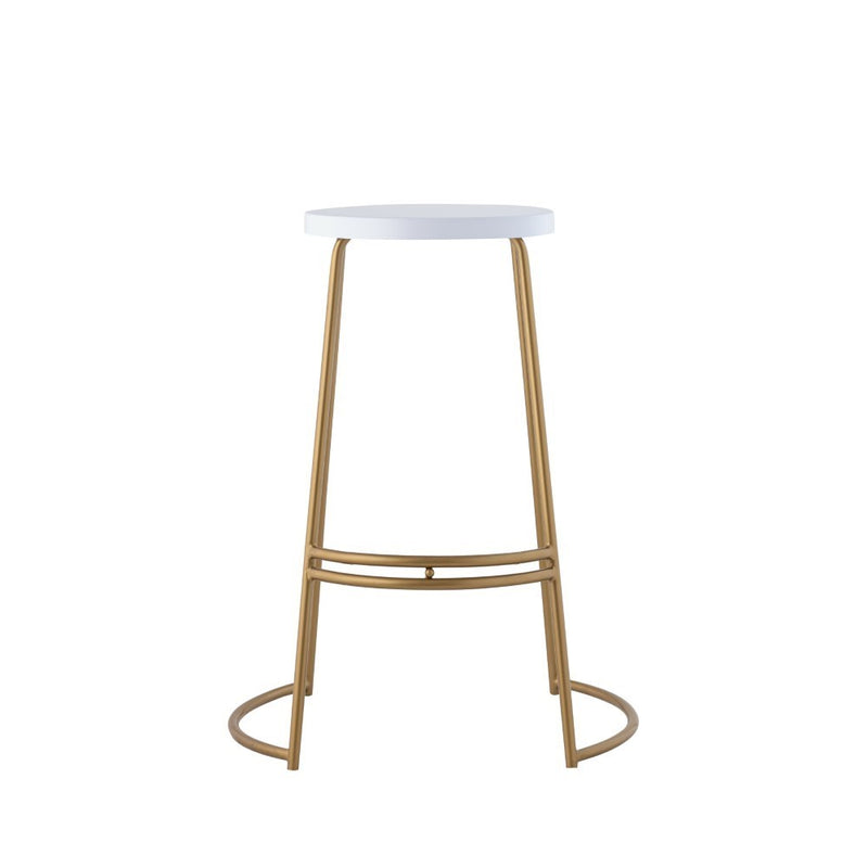 Hula 28.75" Modern Designer Iron Curved Backless Bar Stool - JONATHAN Y