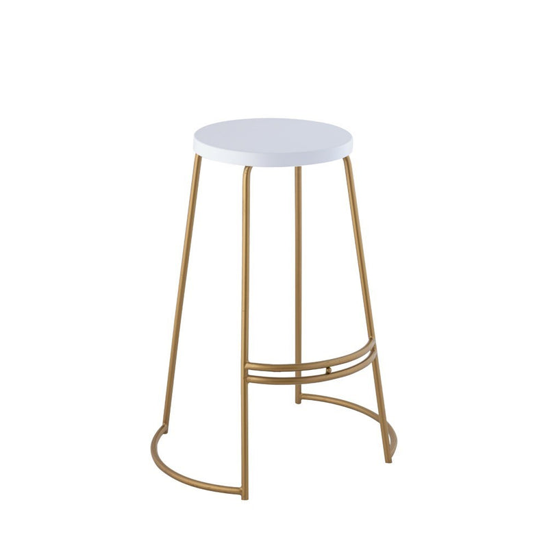 Hula 28.75" Modern Designer Iron Curved Backless Bar Stool - JONATHAN Y