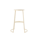 Hula 28.75" Modern Designer Iron Curved Backless Bar Stool