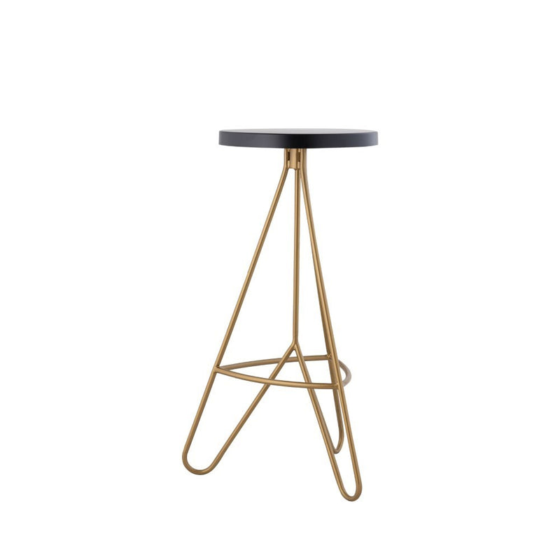 Trinity 30" Modern Industiral Iron Tripod Backless Bar Stool - JONATHAN Y