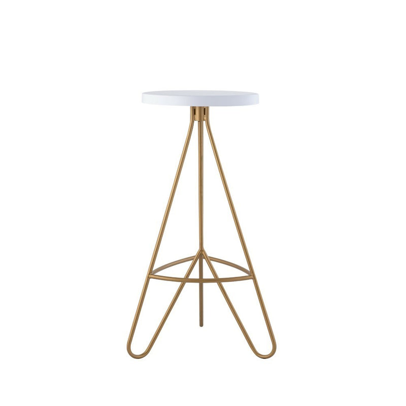 Trinity 30" Modern Industiral Iron Tripod Backless Bar Stool - JONATHAN Y