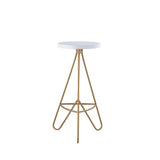 Trinity 30" Modern Industiral Iron Tripod Backless Bar Stool - JONATHAN Y